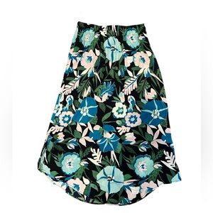 Loft Ann Taylor jungle floral maxi skirt elastic waist SP